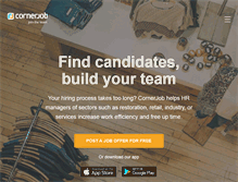 Tablet Screenshot of cornerjob.com